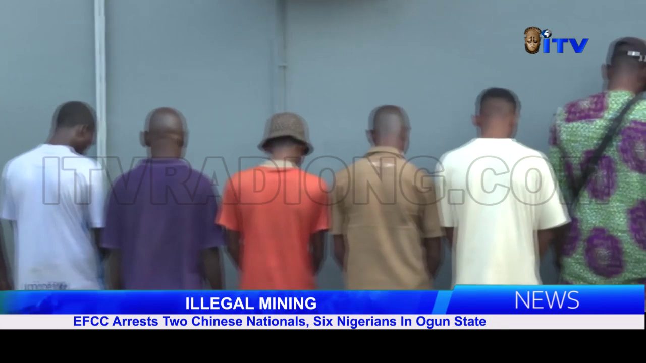 ILLEGAL MINING: EFCC Arrests Two Chinese Nationals, Six Nigerians In Ogun State