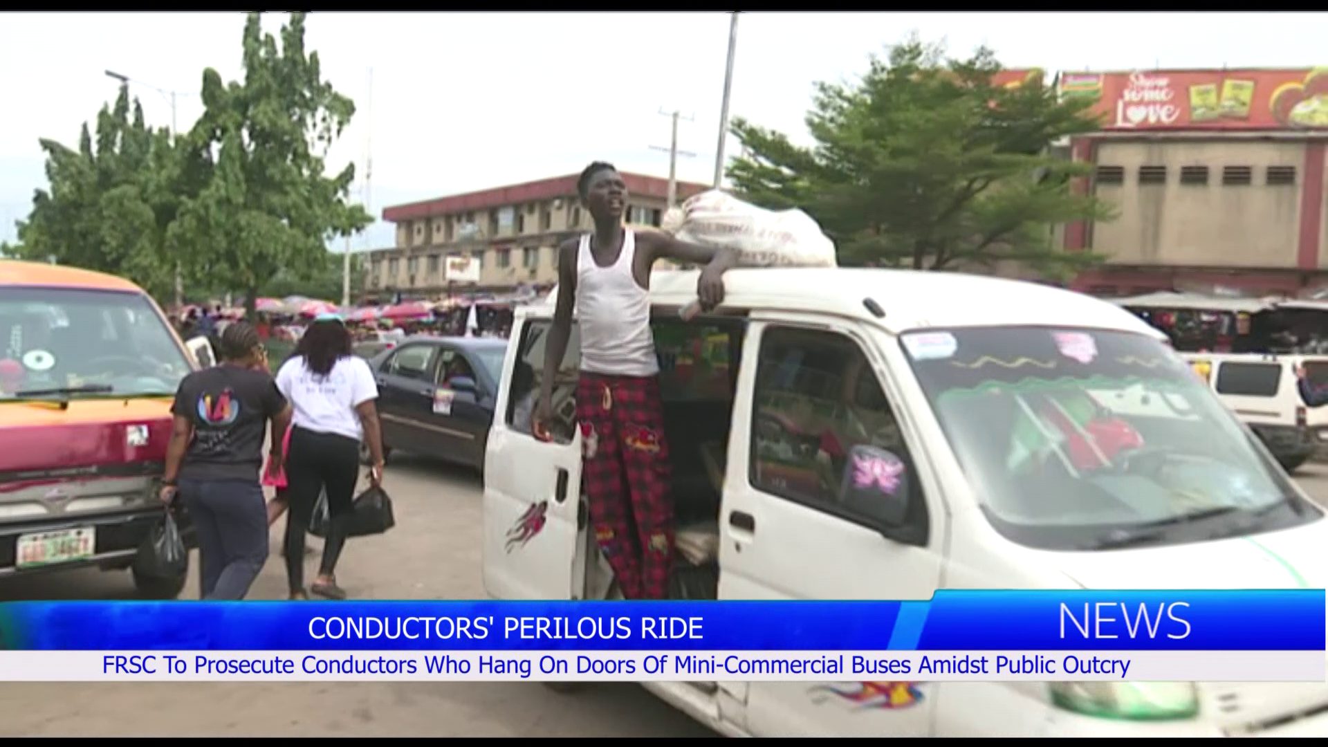 FRSC To Prosecute Conductors Who Hang On Doors Of Mini-Commercial Buses Amidst Public Outcry