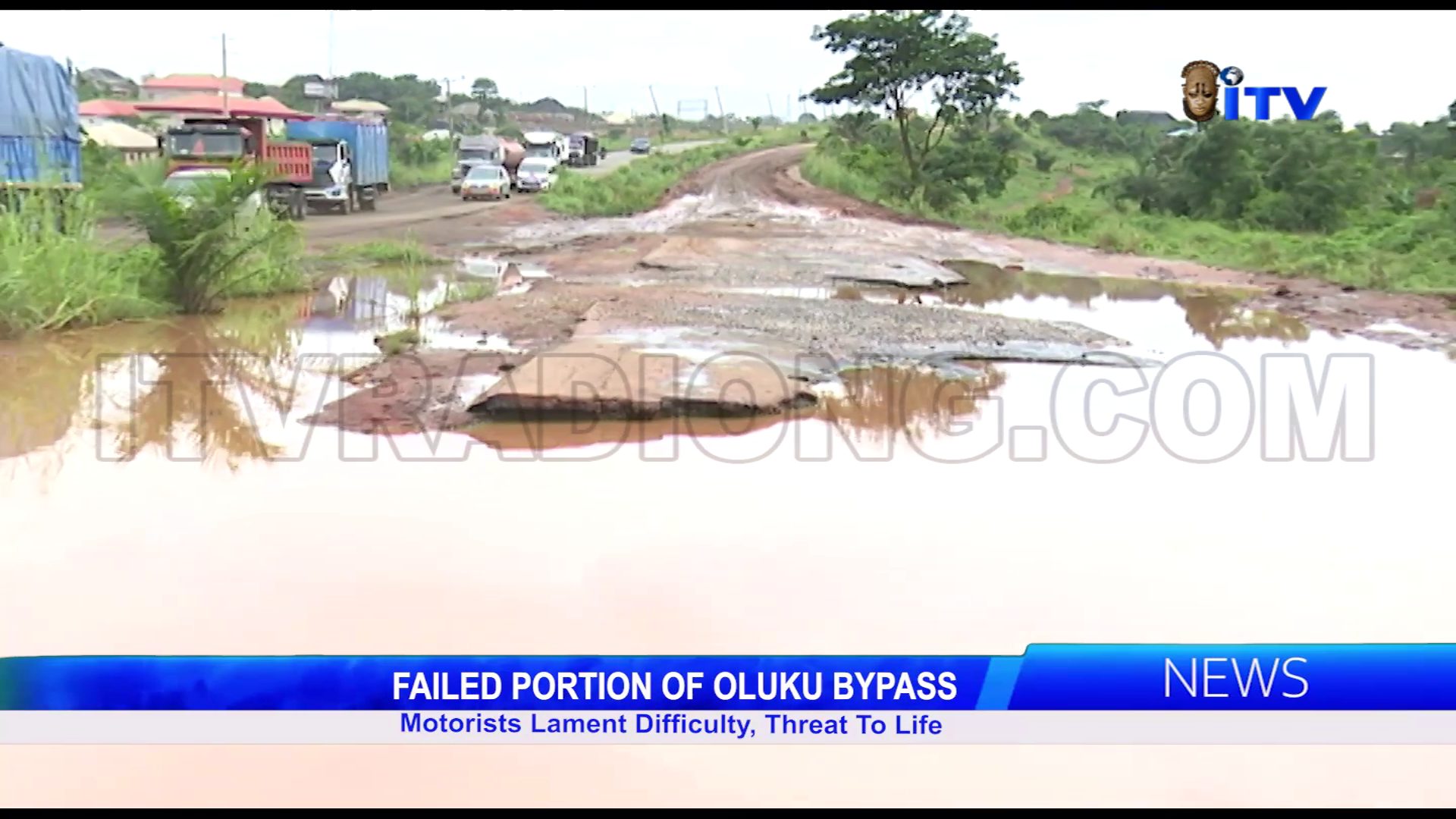 FAILED PORTION OF OLUKU BYPASS: Motorists Lament Difficulty, Threat To Life