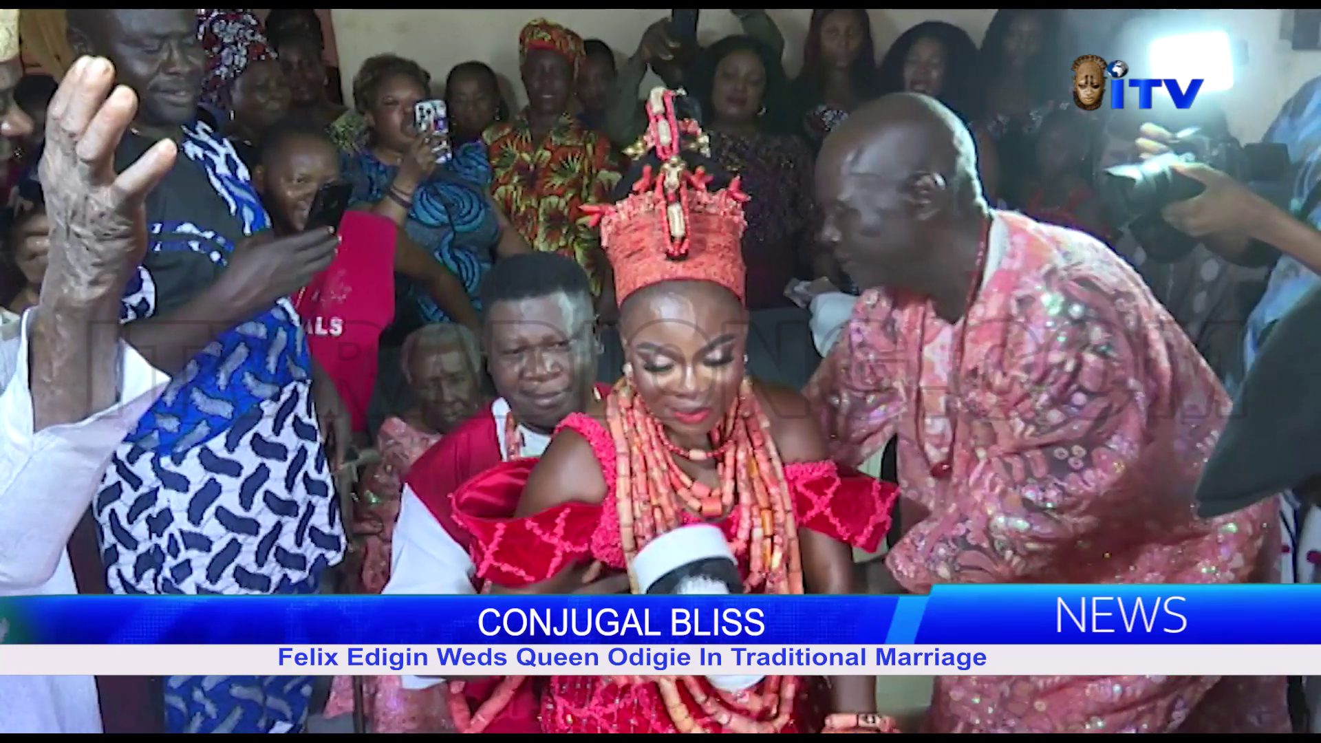 CONJUGAL BLISS: Felix Edigin Weds Queen Odigie In Traditional Marriage
