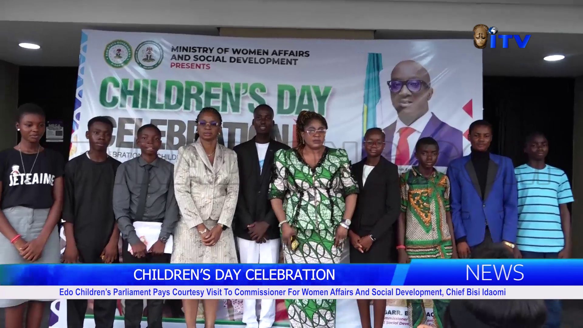 Edo Children’s Parliament Pays Courtesy Visit To Commissioner For Women Affairs And Social Development, Chief Bisi Idaomi