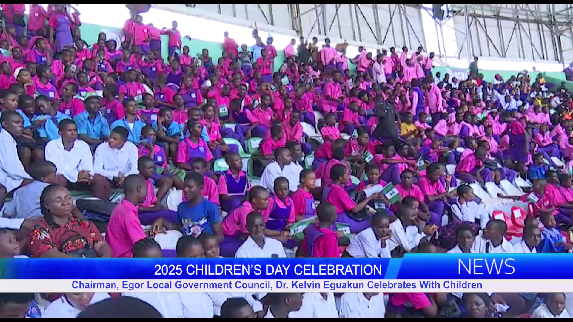 Chairman, Egor Local Government Council, Dr. Kelvin Eguakun Celebrates With Children