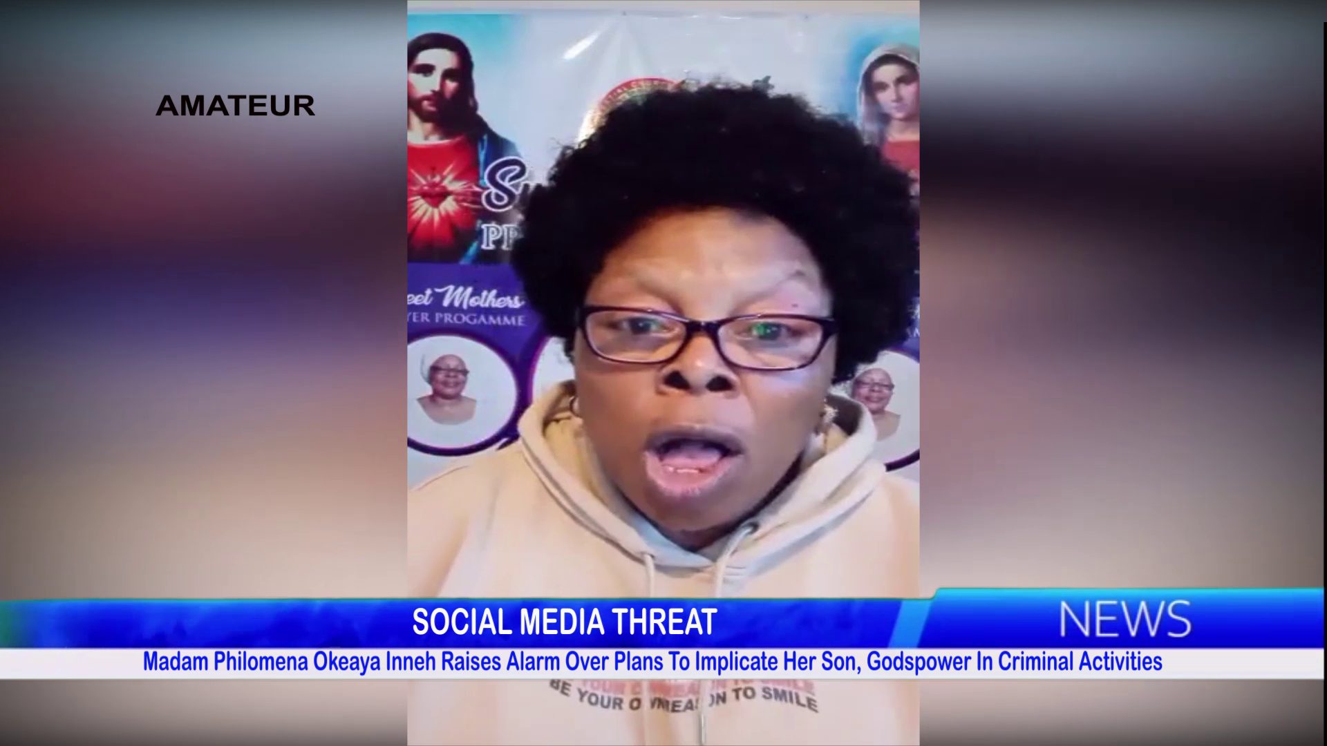 Madam Philomena Okeaya Inneh Raises Alarm Over Plans To Implicate Her Son, Godspower, In Criminal Activities