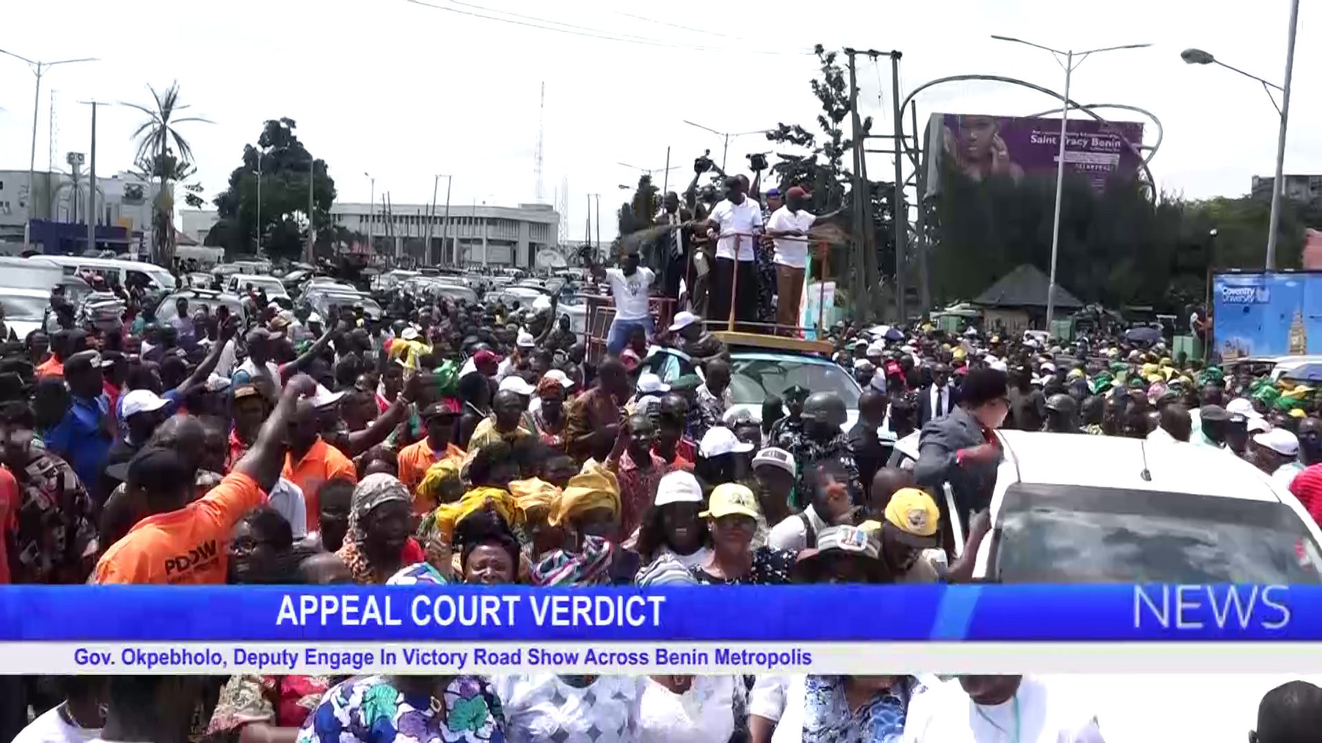 Gov. Okpebholo, Deputy Engage In Victory Road Show Across Benin Metropolis