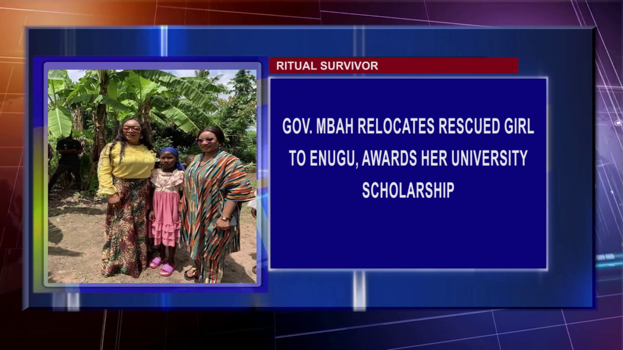 RITUAL SURVIVOR: Gov. Mbah Relocates Rescued Girl To Enugu, Awards Her University Scholarship