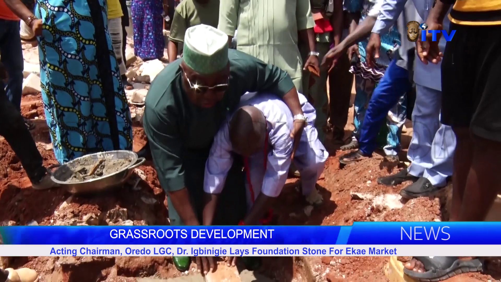 Acting Chairman, Oredo LGC, Dr. Igbinigie Lays Foundation Stone For Ekae Market
