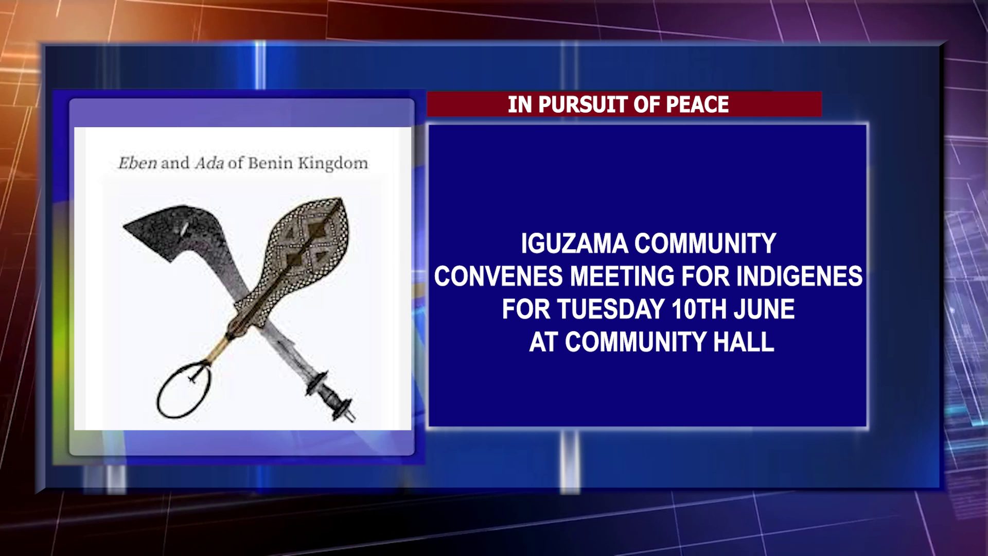 Iguzama Community Convenes Meeting For Indigenes For Tuesday 10th June At Community Hall