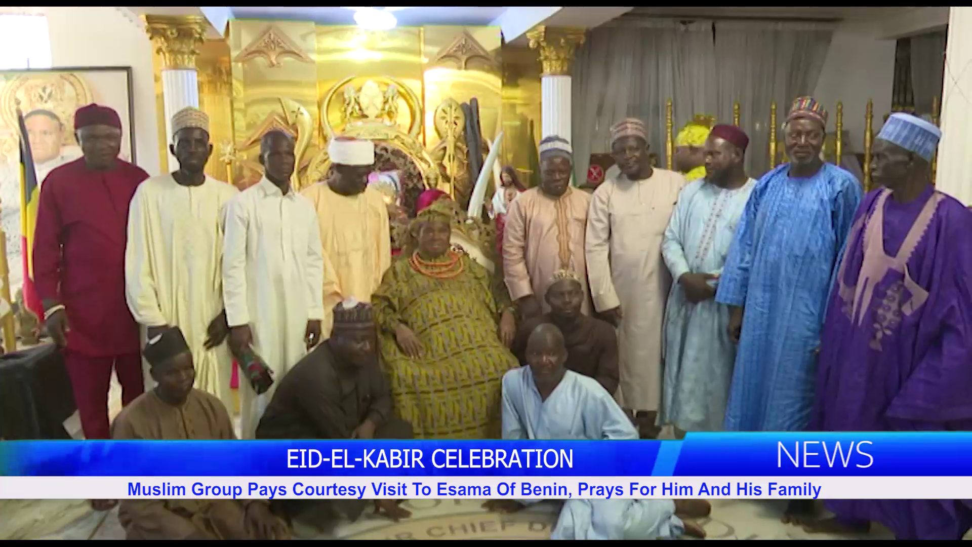 EID-EL KABIR CELEBRATION: Muslim Group Pays Courtesy Visit to Esama of Benin, Prays For Him And His Family