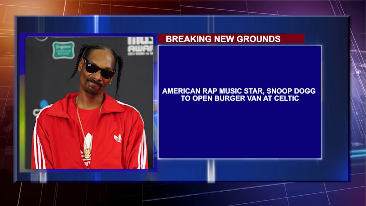 American Rap Music Star, Snoop Dogg To Open Burger Van At Celtic