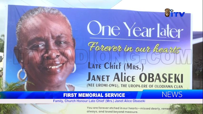 FIRST MEMORIAL SERVICE: Family, Church Honour Late Chief (Mrs.) Janet Alice Obaseki