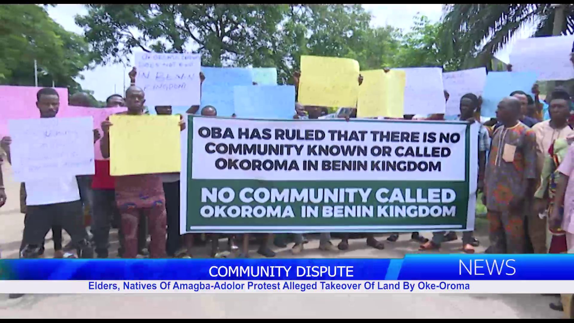 Elders, Natives Of Amagba-Adolor Protest Alleged Takeover Of Land By Oke-Oroma