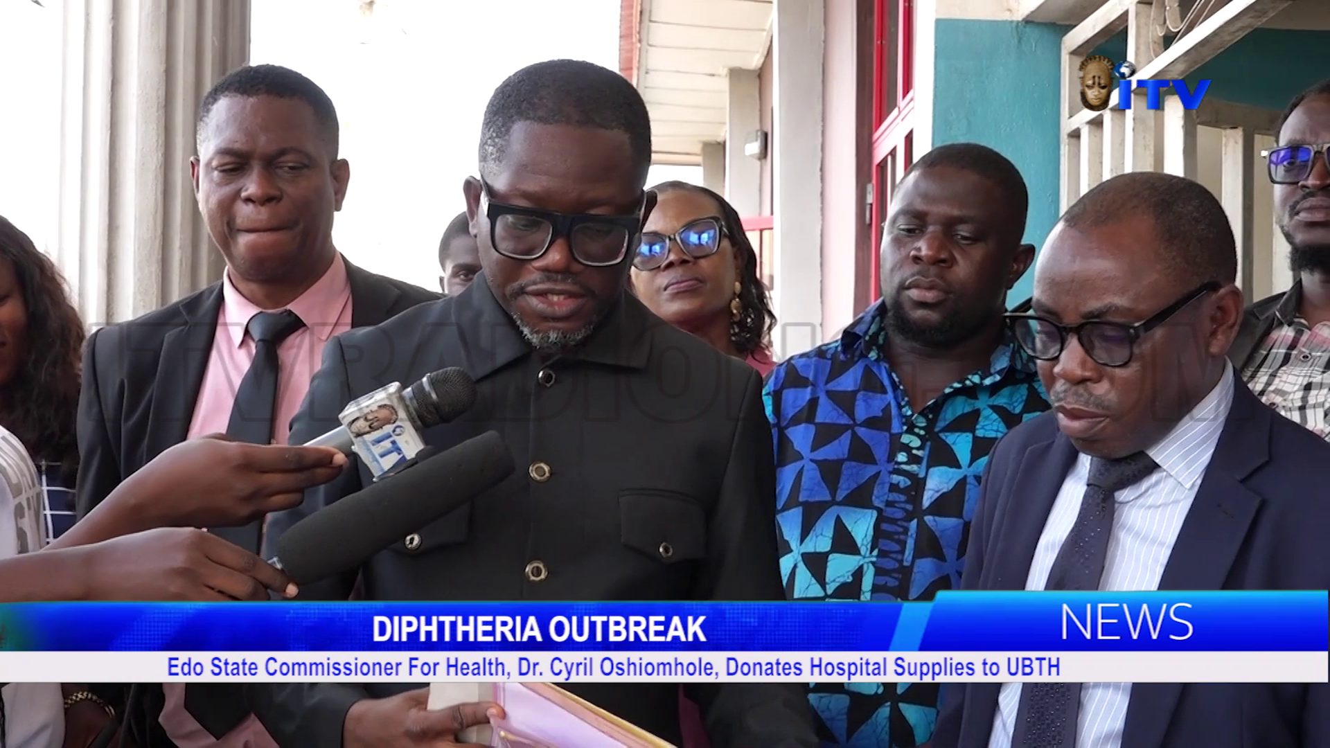 DIPHTHERIA OUTBREAK: Edo State Commissioner For Health, Dr. Cyril Oshiomhole, Donates Hospital Supplies to UBTH