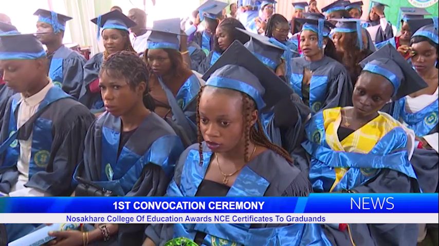 1ST CONVOCATION CEREMONY: Nosakhare College Of Education Awards NCE Certificates To Graduands