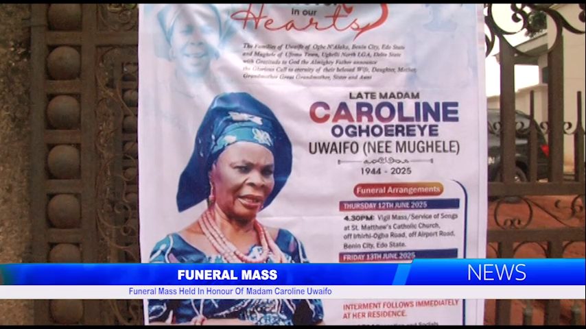 Funeral Mass Held In Honour Of Madam Caroline Uwaifo