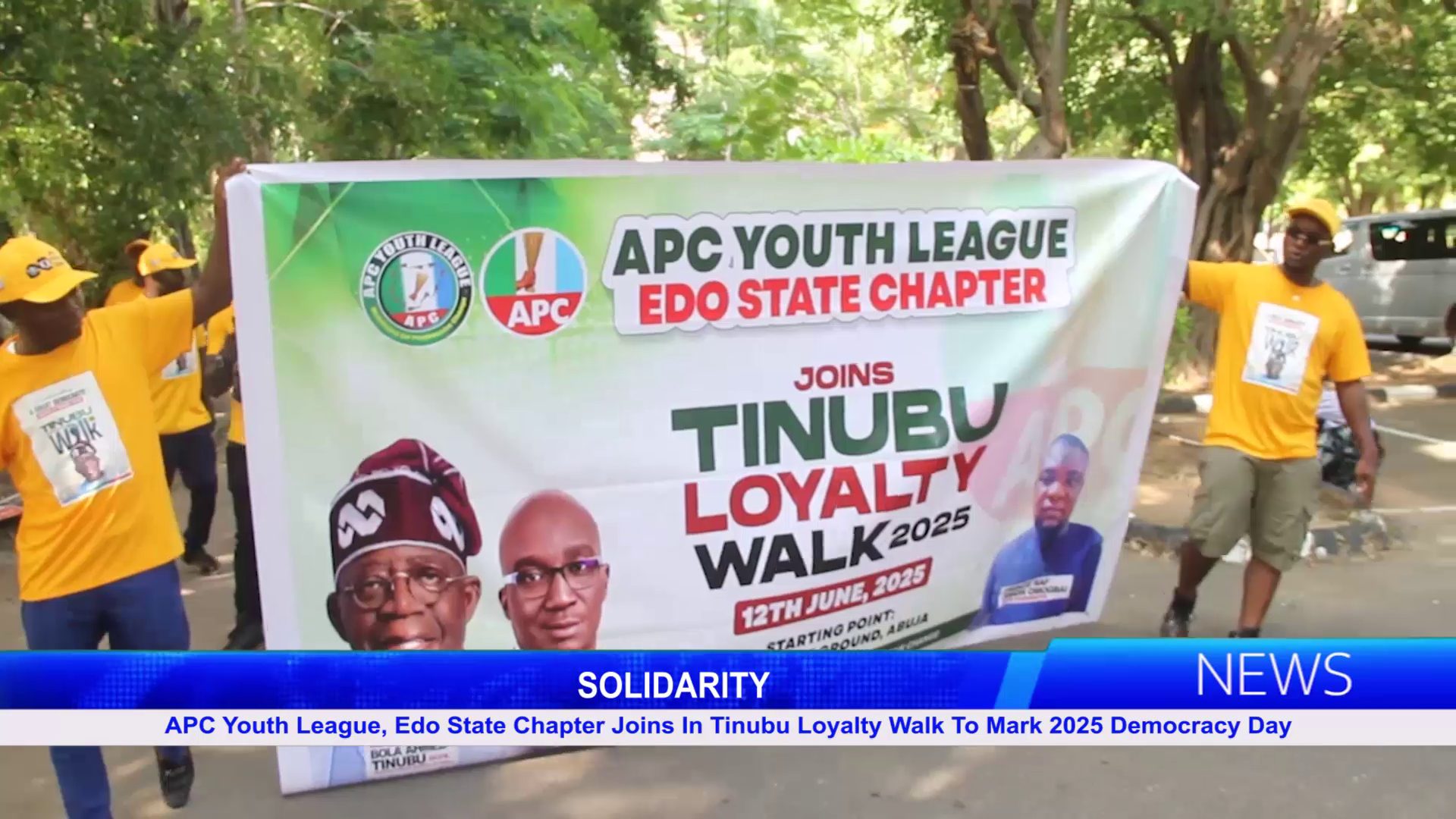 APC Youth League, Edo State Chapter Joins In Tinubu Loyalty Walk To Mark 2025 Democracy Day