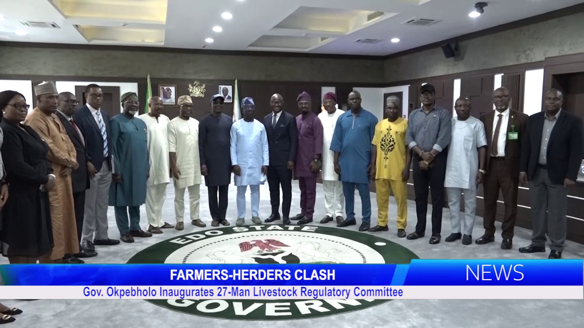 FARMERS-HERDERS CLASH: Gov. Okpebholo Inaugurates 27-Man Livestock Regulatory Committee