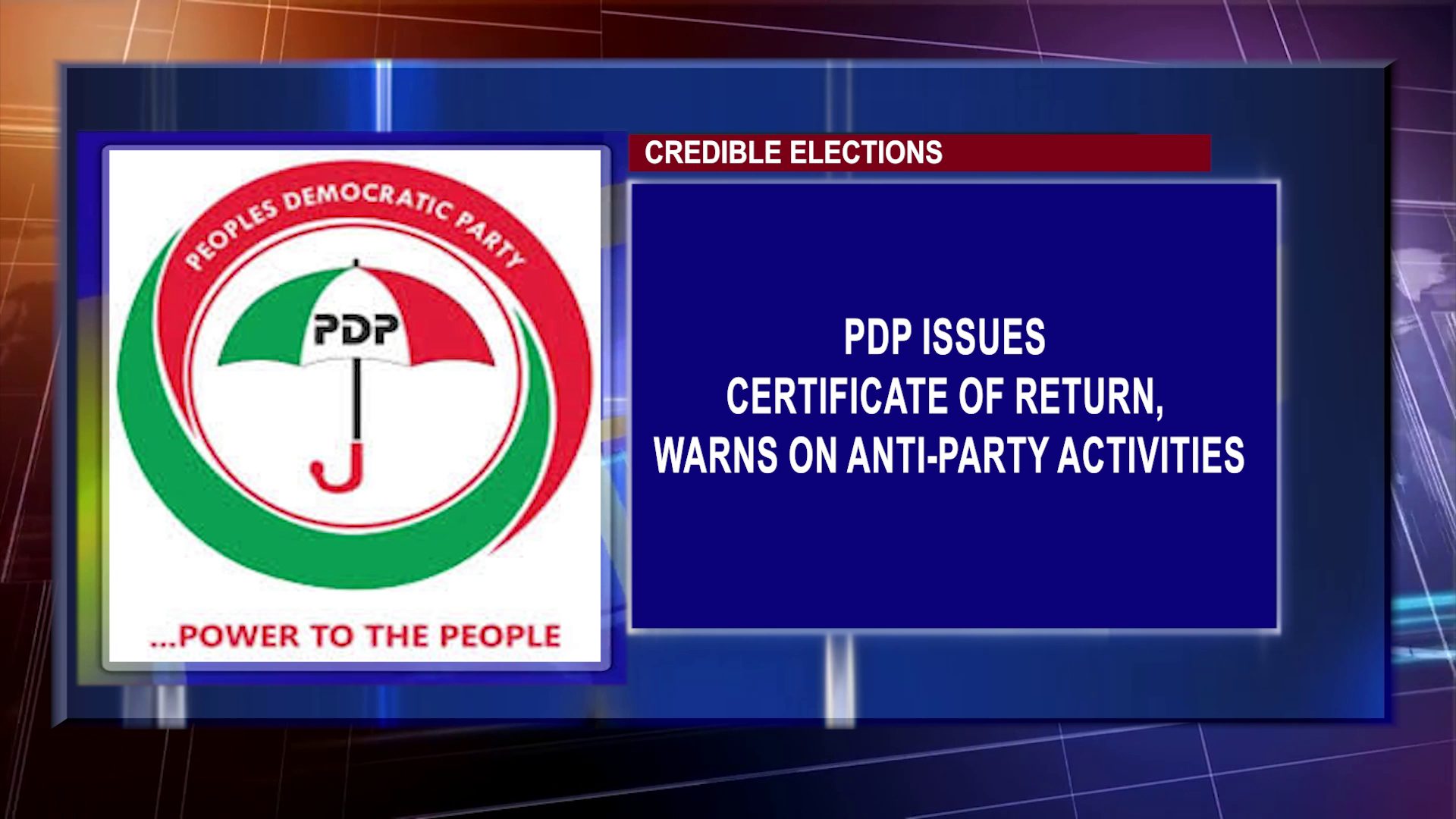 FCT COUNCIL ELECTION: PDP Issues Certificate Of Return, Warns On Anti-Party Activities