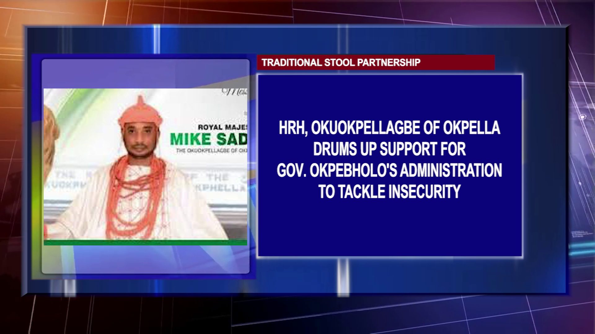 HRH, Okuokpellagbe Of Okpella Drums Up Support For Gov. Okpebholo’s Administration To Tackle Insecurity