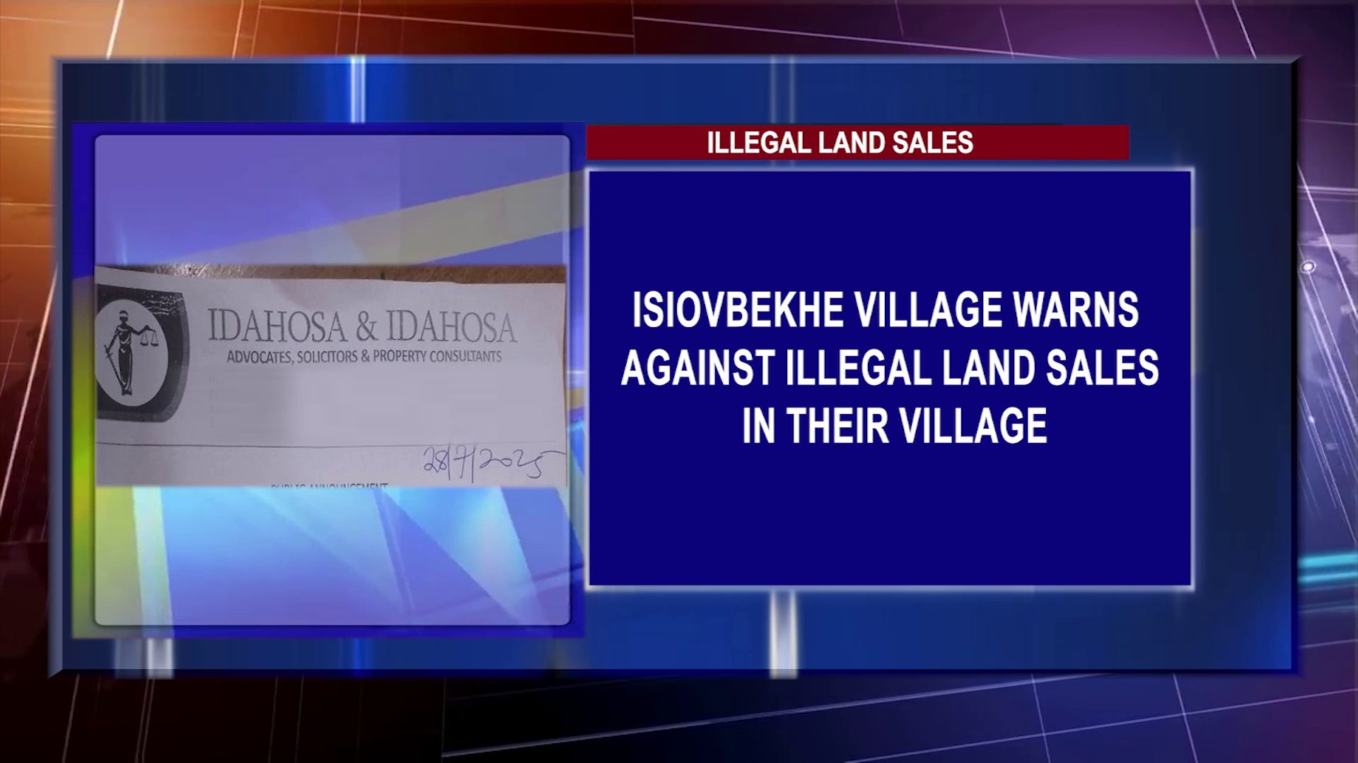 Isiovbekhe Village Warns Against Illegal Land Sales In Their Village