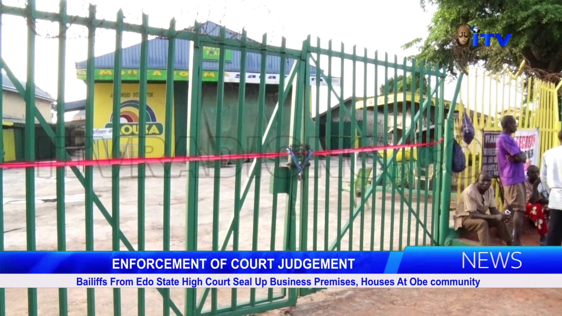 Bailiffs From Edo State High Court Seal Up Business Premises, Houses At Obe community