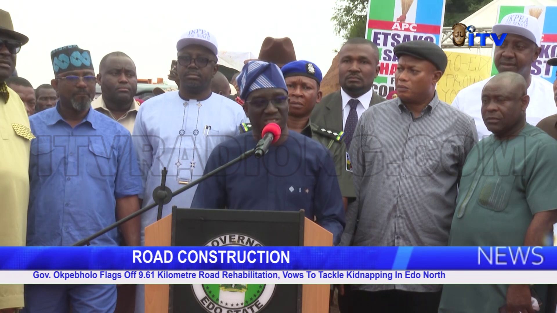 Road Construction: Gov. Okpebholo Flags Off 9.61 kilometre Road Rehabilitation, Vows To Tackle Kidnapping In Edo North