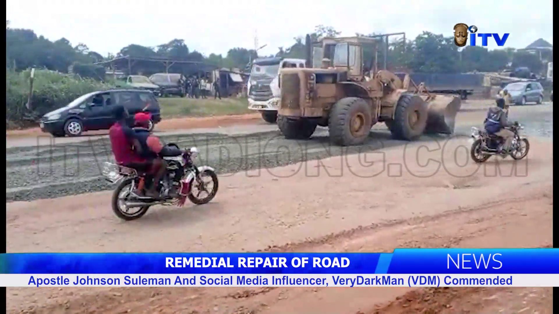 REMEDIAL REPAIR OF ROAD: Apostle Johnson Suleman And VeryDarkMan (VDM) Commended