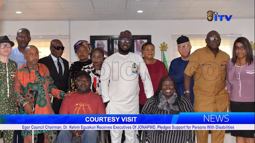 Egor Council Chairman, Dr. Kelvin Eguakun Receives Executives Of JONAPWD, Pledges Support For Persons With Disabilities