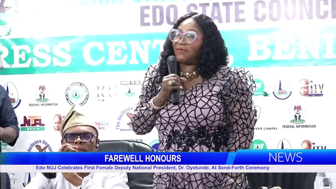 Edo NUJ Celebrates First Female Deputy National President, Dr. Oyetunde, At Send-Forth Ceremony