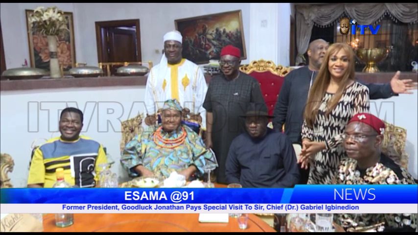 ESAMA @91: Former President, Goodluck Jonathan Pays Special Visit To Sir, Chief (Dr.) Gabriel Igbinedion