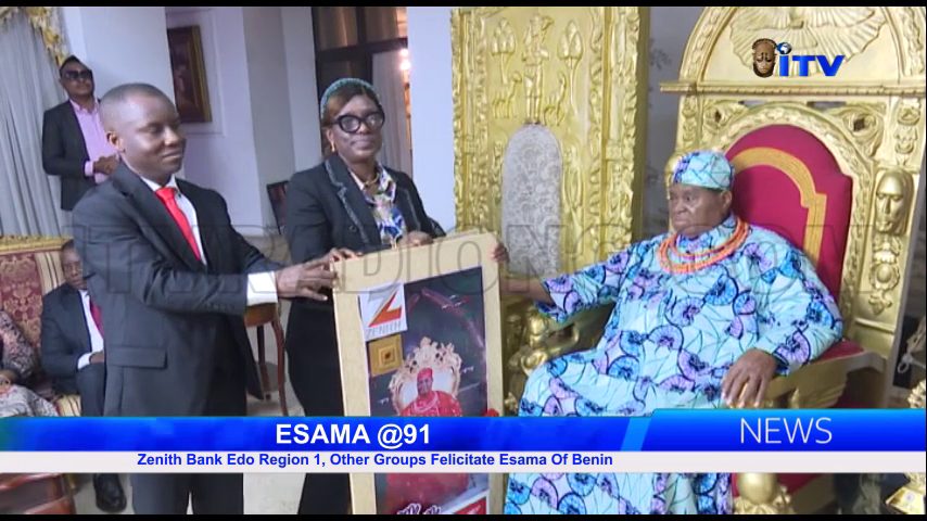 ESAMA @91: Zenith Bank Edo Region 1, Other Groups Felicitate Esama Of Benin