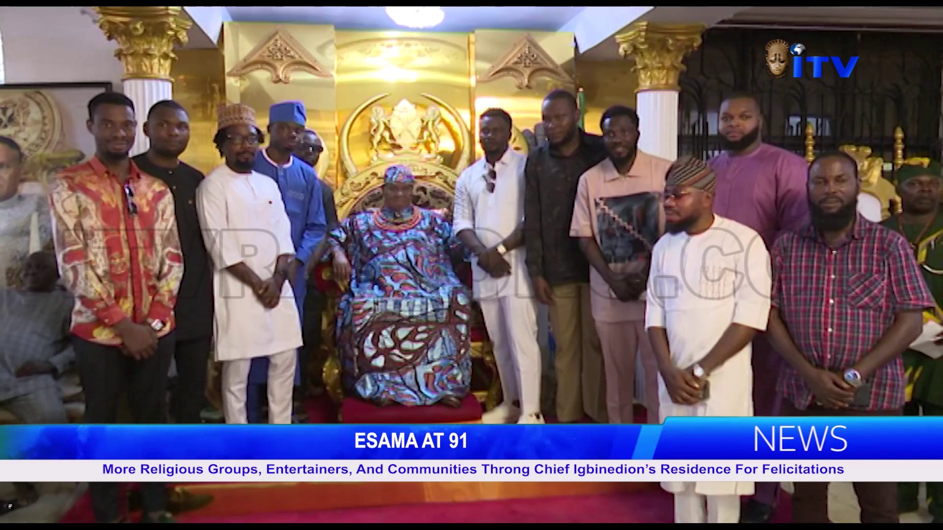 ESAMA AT 91: More Religious Groups, Entertainers, And Communities Throng Chief Igbinedion’s Residence For Felicitations