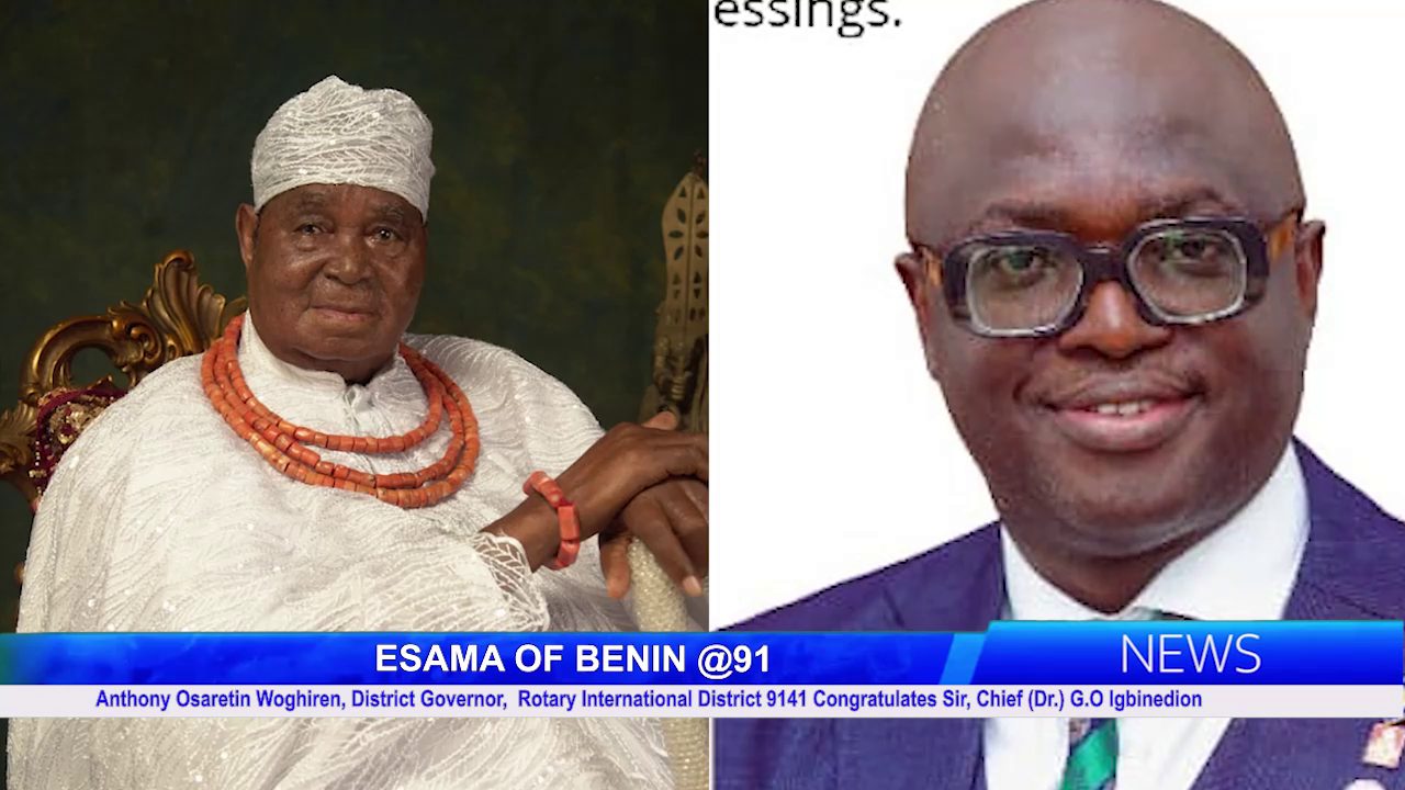 Anthony Osaretin Woghiren, District Governor, Rotary International District 9141, Congratulates Sir, Chief (Dr.) G.O. Igbinedion On His 91st Birthday