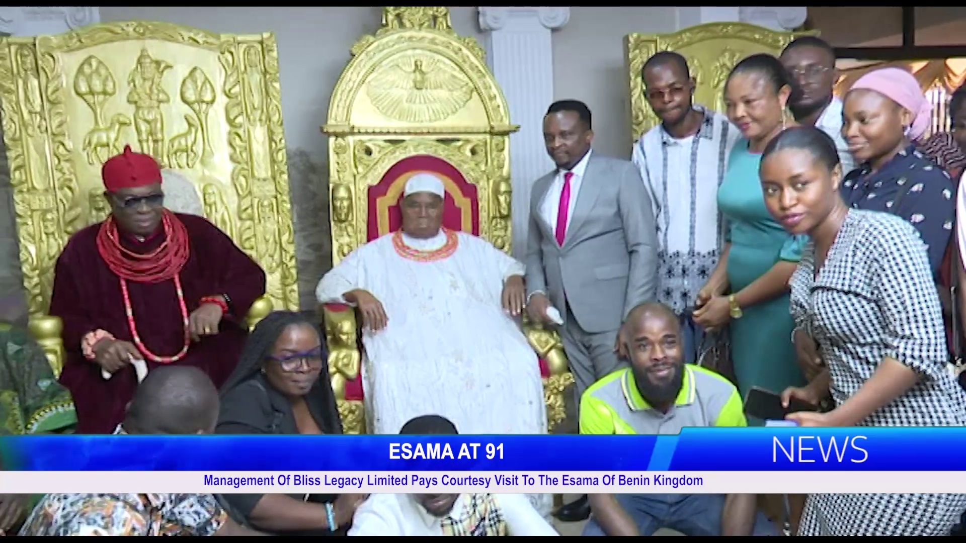 ESAMA @91: Management Of Bliss Legacy Limited Pays Courtesy Visit To The Esama Of Benin Kingdom