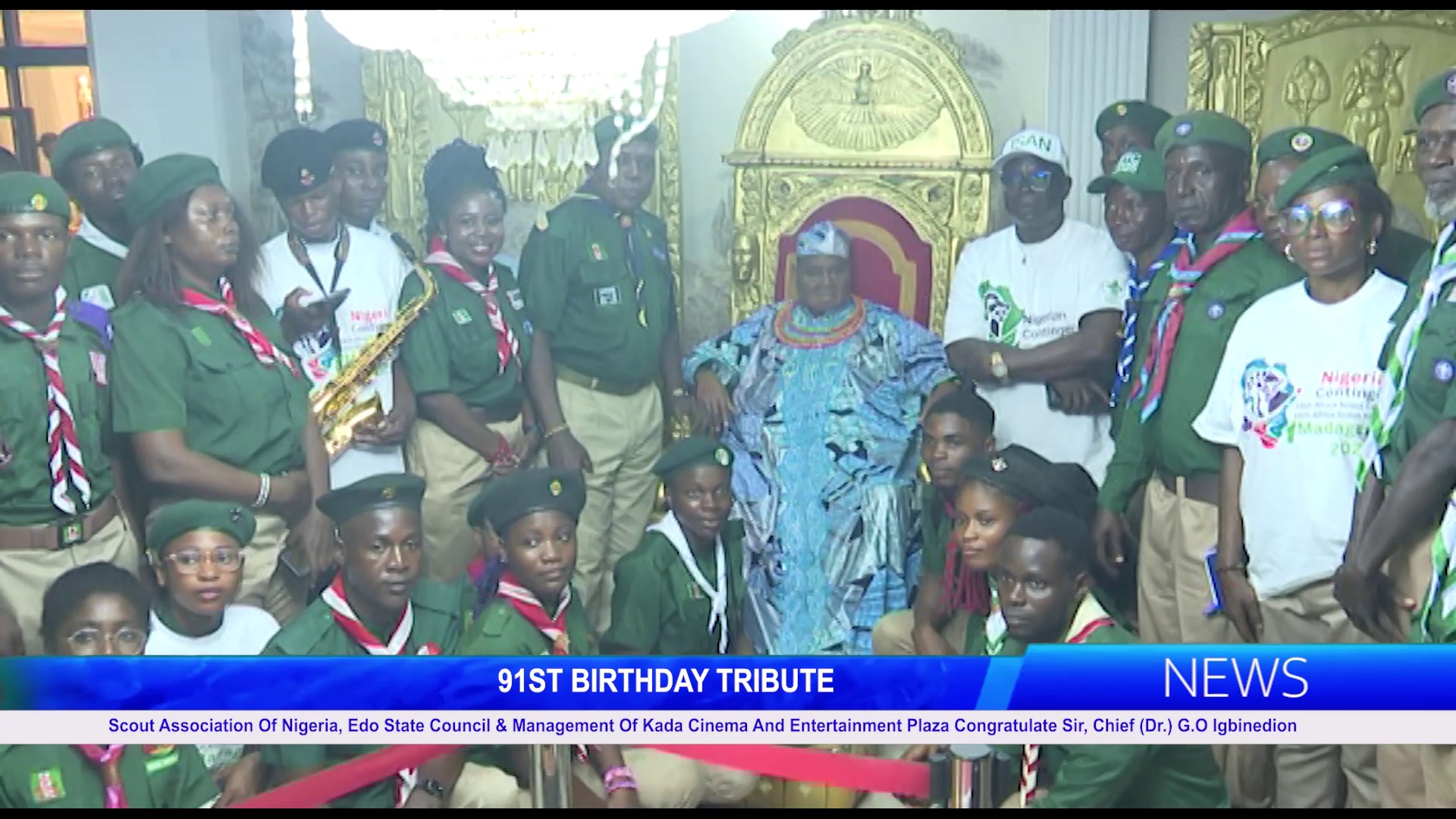 Scout Association Of Nigeria, Edo State Council & Management Of Kada Cinema And Entertainment Plaza Congratulate Sir, Chief (Dr.) G.O Igbinedion