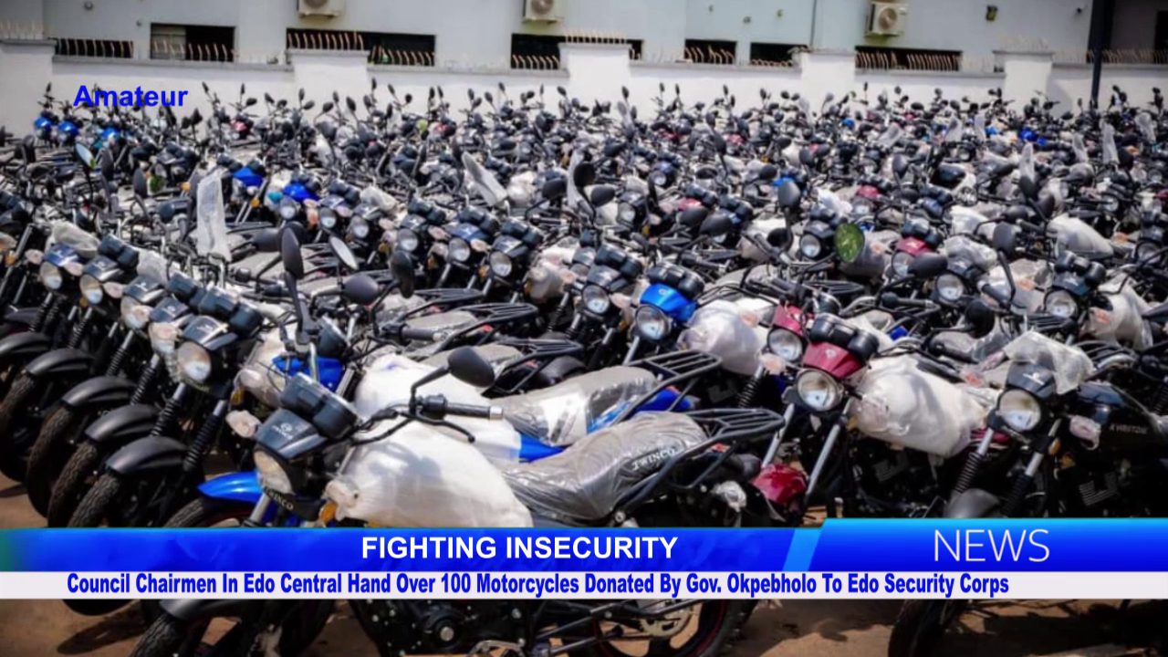 Council Chairmen In Edo Central Hand Over 100 Motorcycles Donated By Gov. Okpebholo To Edo Security Corps