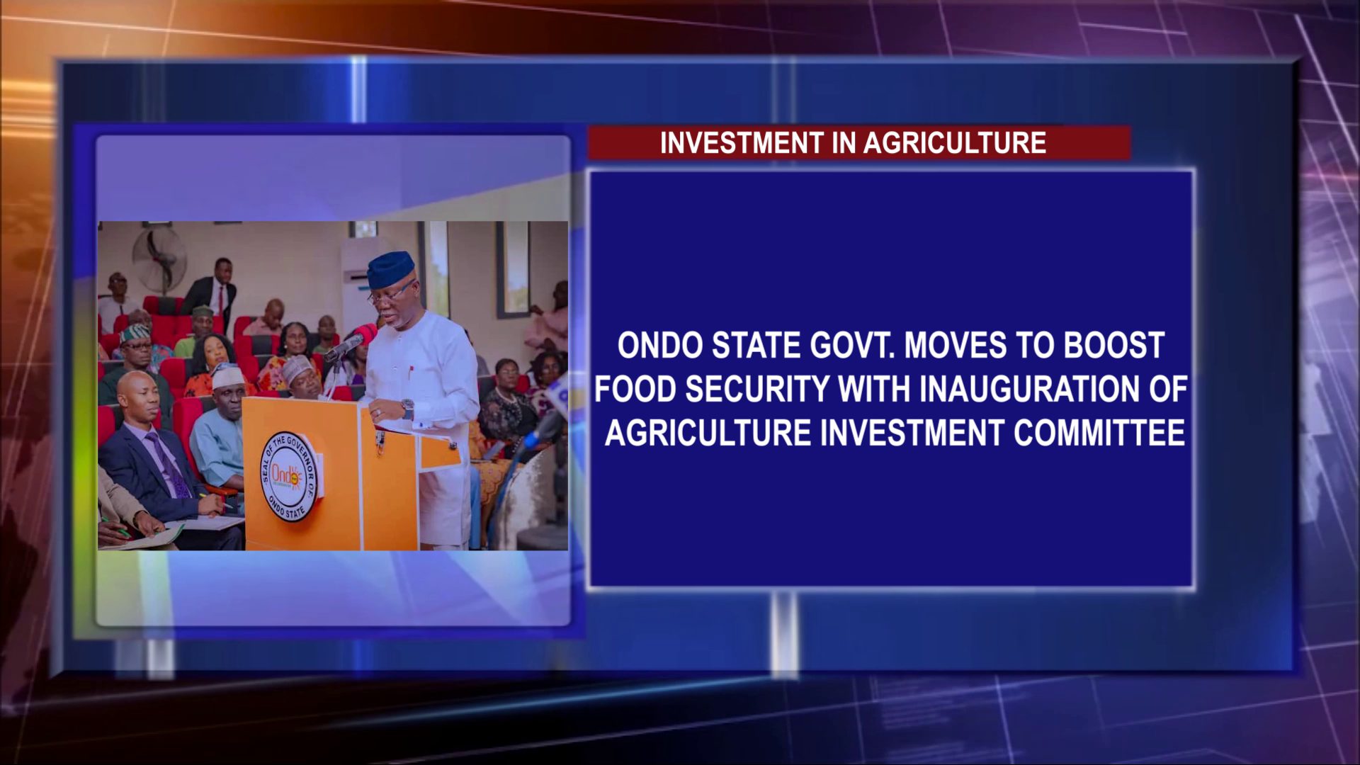 Ondo State Govt. Moves To Boost Food Security With Inauguration Of Agriculture Investment Committee