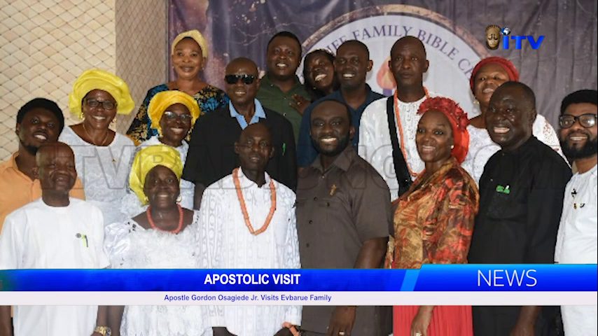 APOSTOLIC VISIT: Apostle Gordon Osagiede Jr. Visits Evbarue Family