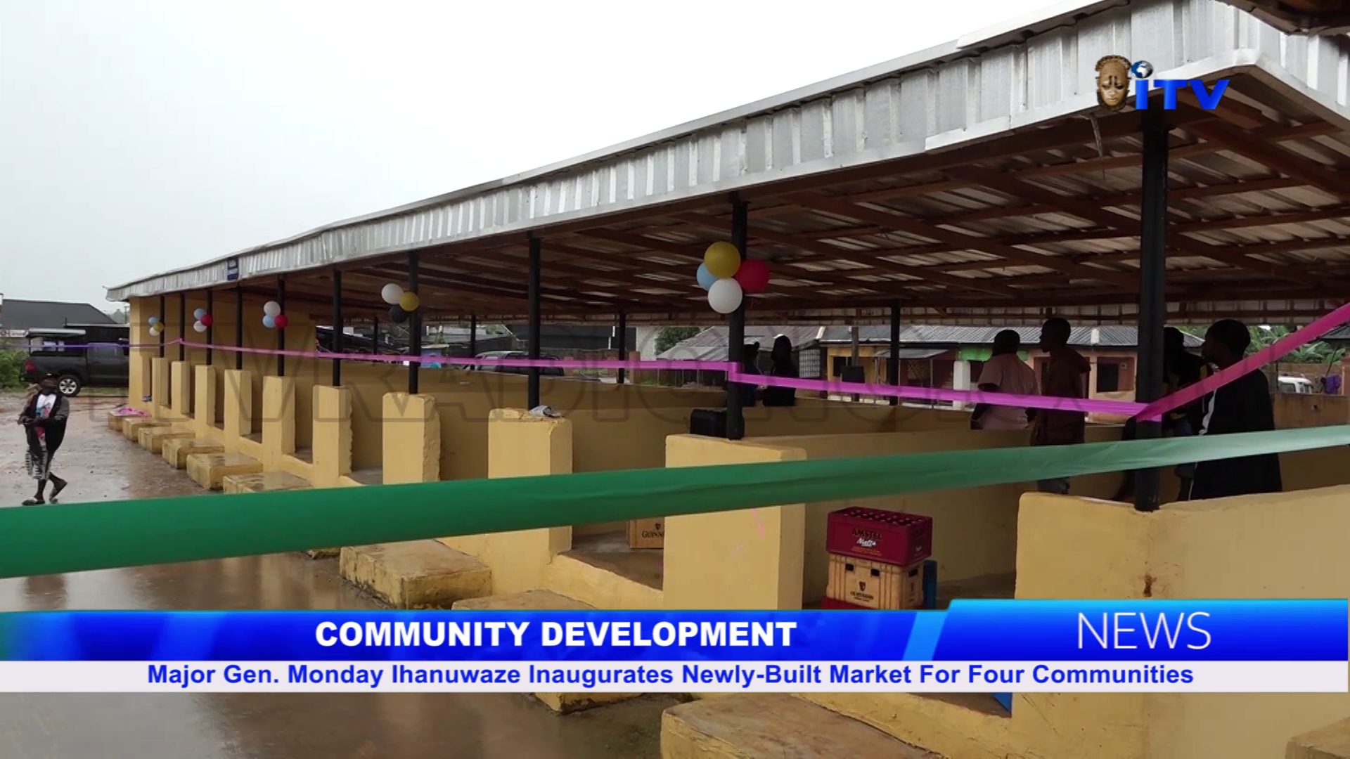 COMMUNITY DEVELOPMENT: Major Gen. Monday Ihanuwaze Inaugurates Newly-Built Market For Four Communities