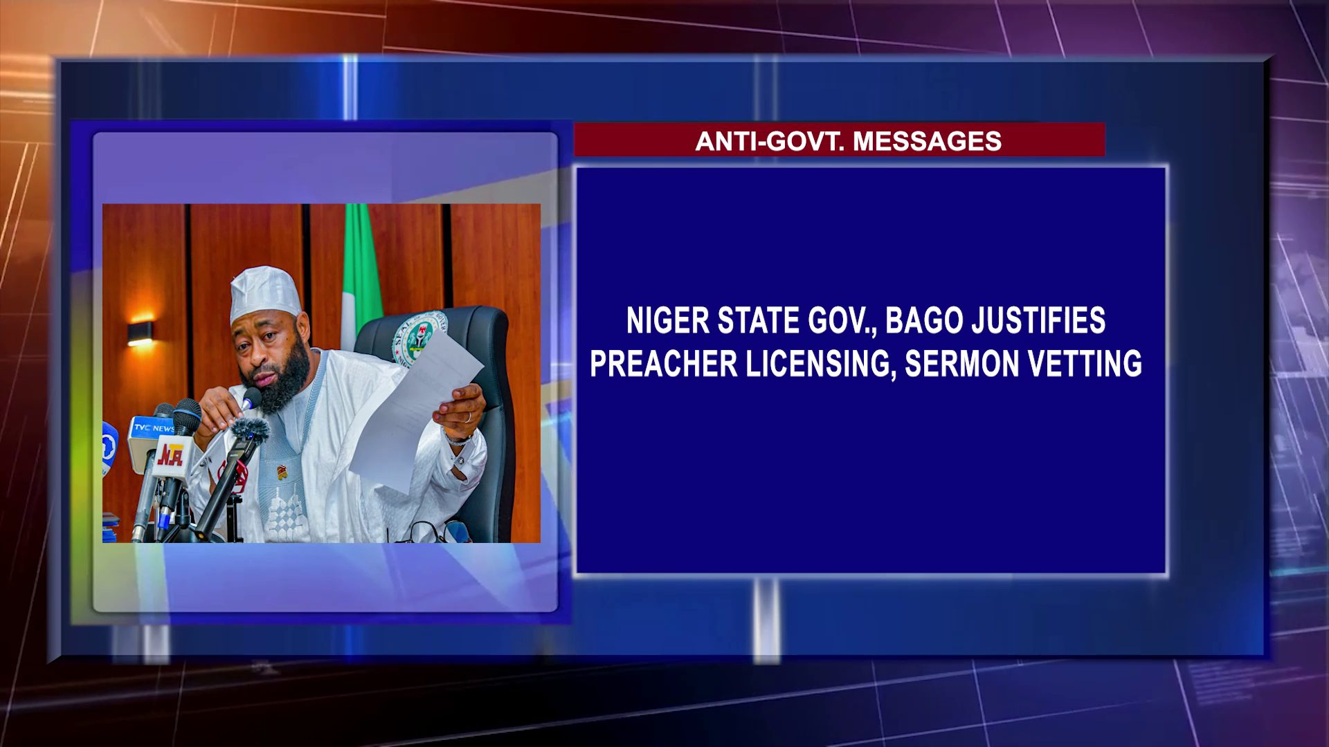 Niger State Gov., Bago Justifies Preacher Licensing, Sermon Vetting