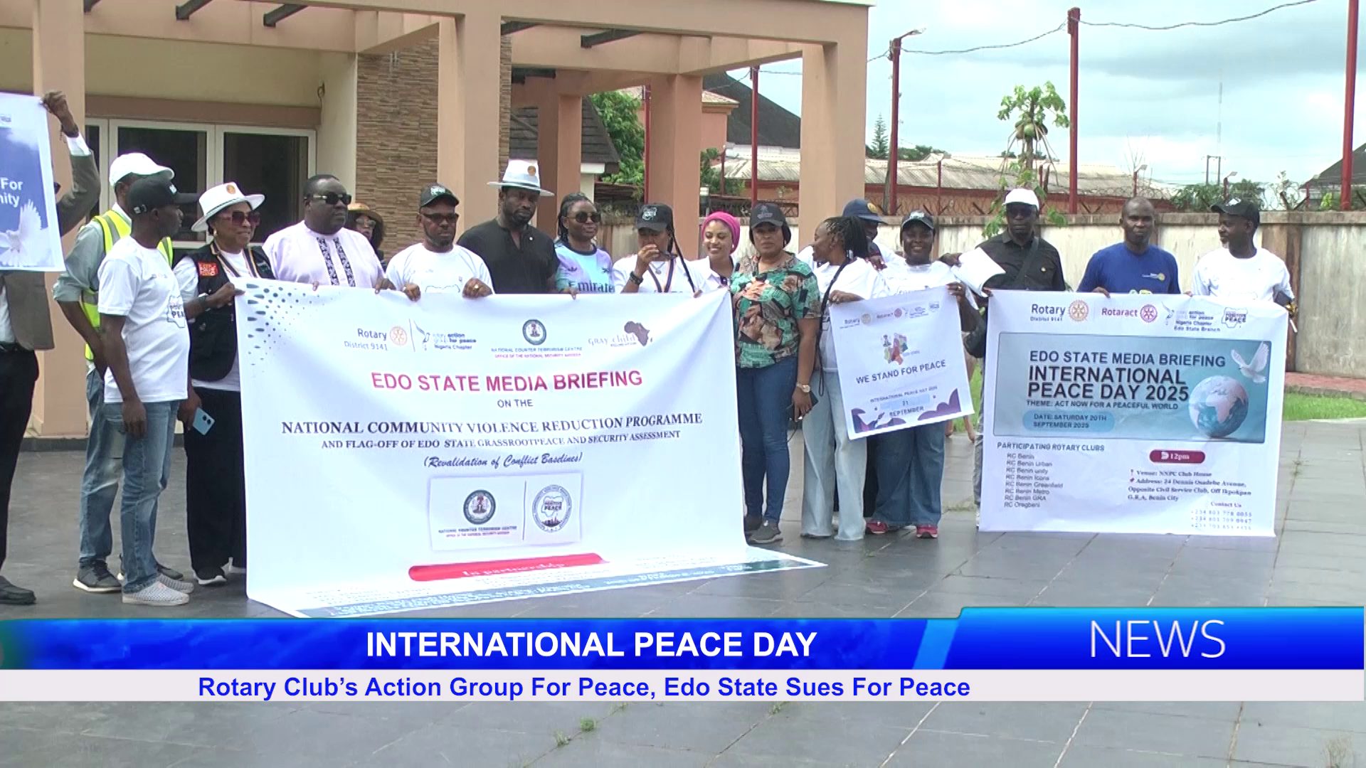 INTERNATIONAL PEACE DAY: Rotary Club’s Action Group For Peace, Edo State Sues For Peace