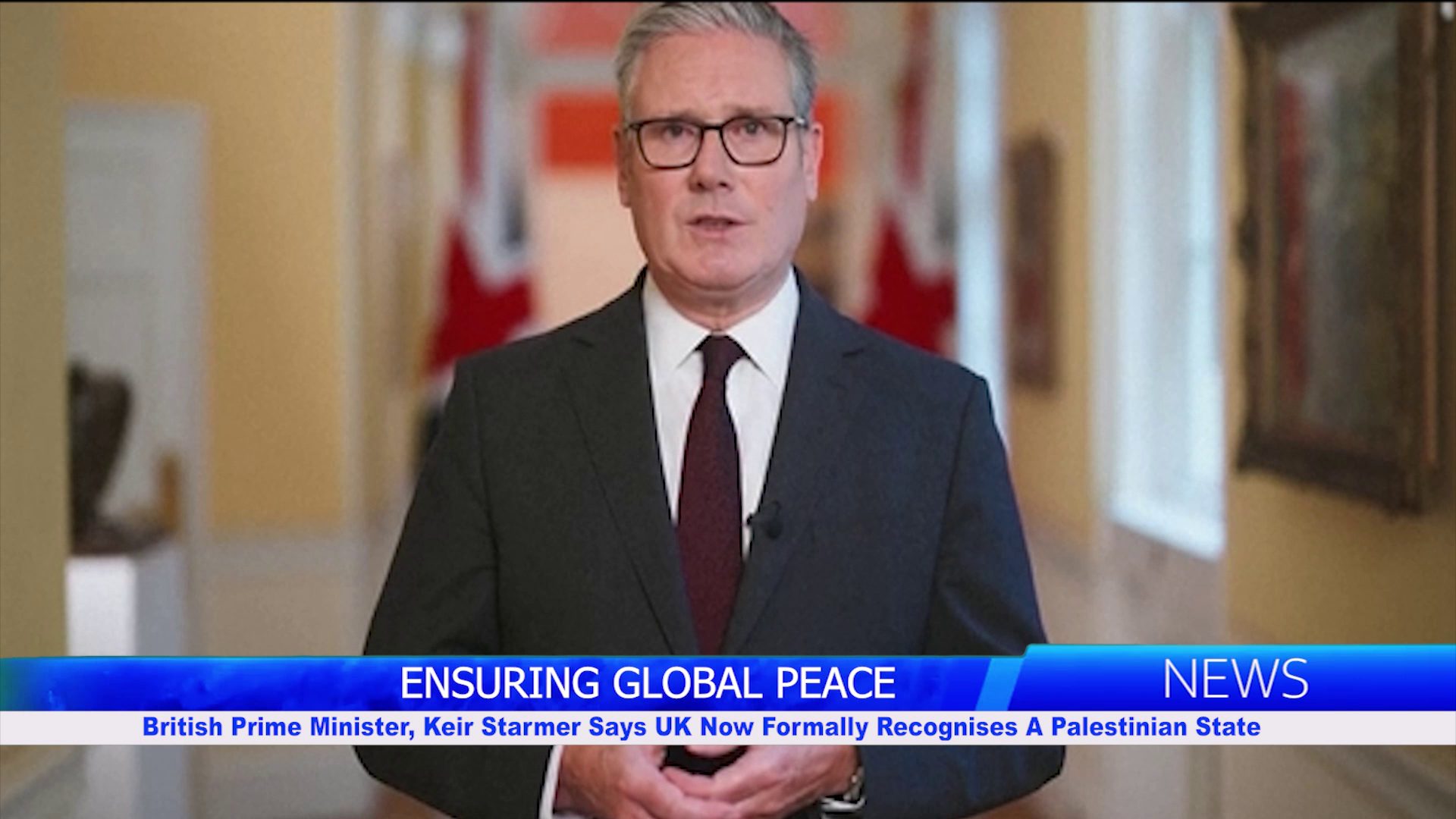 British Prime Minister, Keir Starmer Says UK Now Formally Recognises A Palestinian State