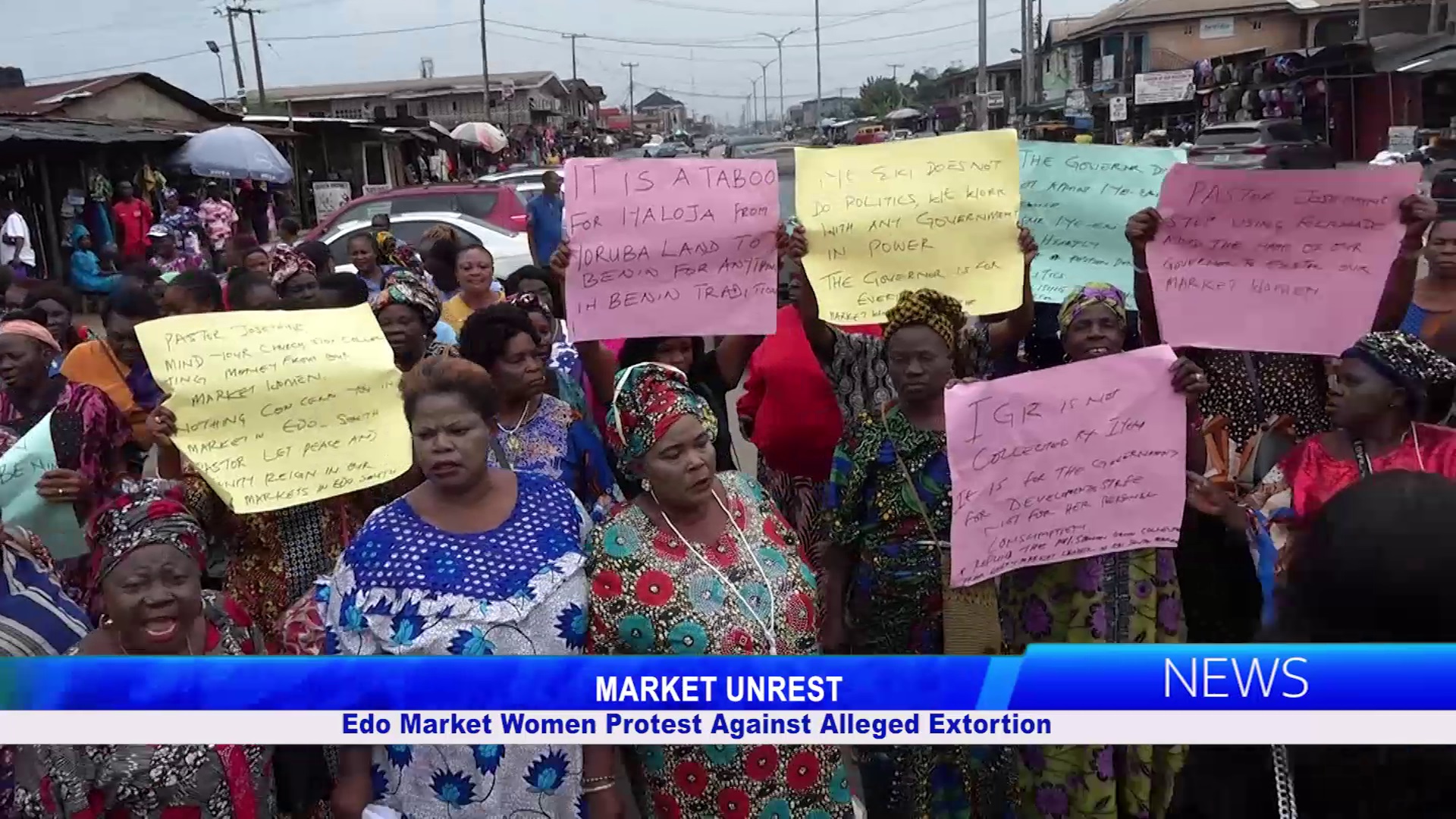 Edo Market Women Protest Against Alleged Extortion