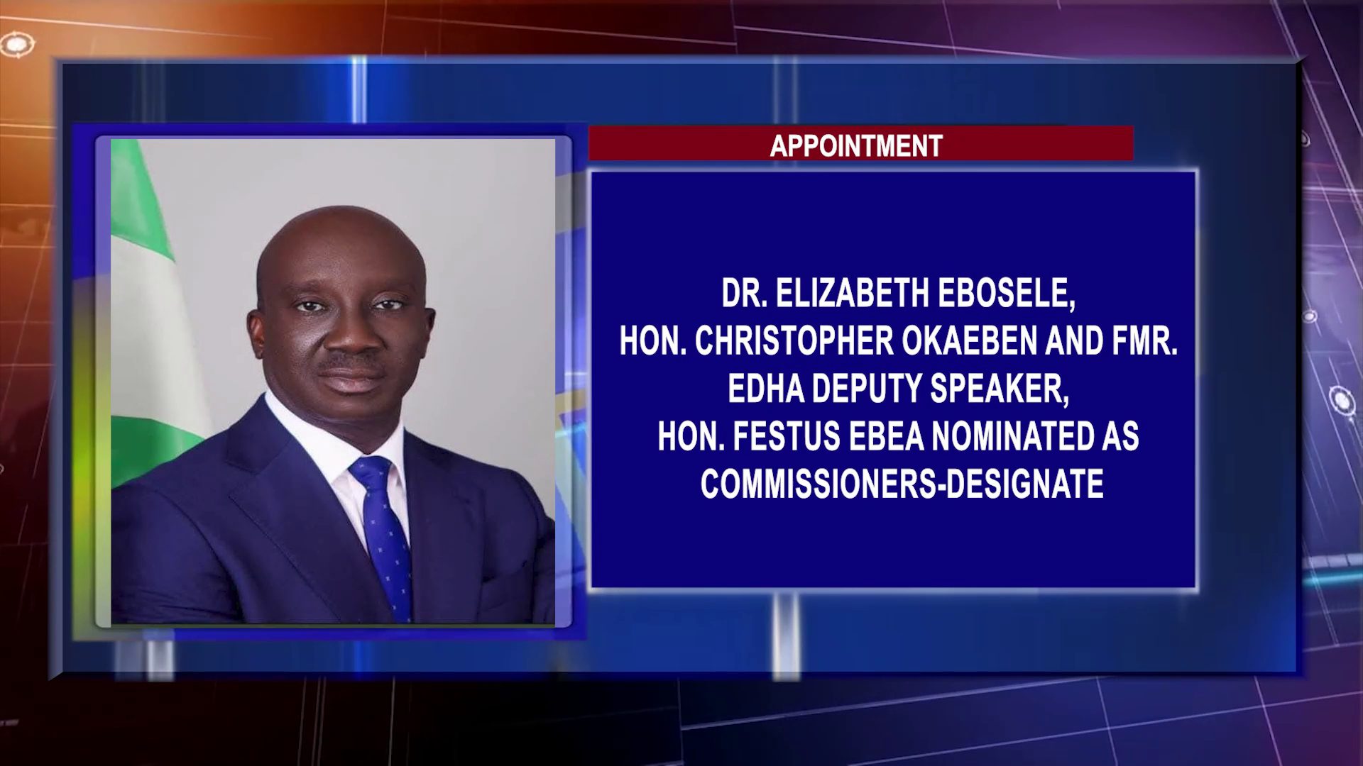 Edo State Governor, Senator Monday Okpebholo, approves three additional nominees as civil Commissioners-Designate