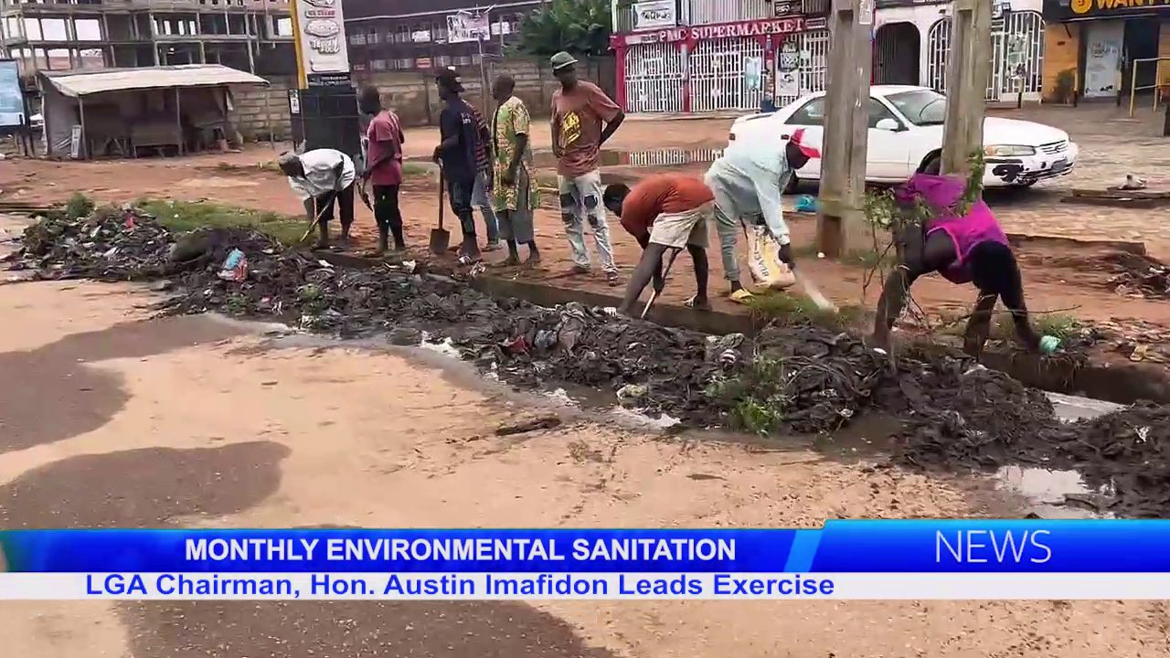 LGA Chairman, Hon. Austin Imafidon, Leads Monthly Environmental Sanitation Exercise