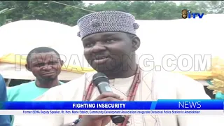 Former EDHA Deputy Speaker, Rt. Hon. Marie Edekor, Community Development Association Inaugurate Divisional Police Station In Amedokhian