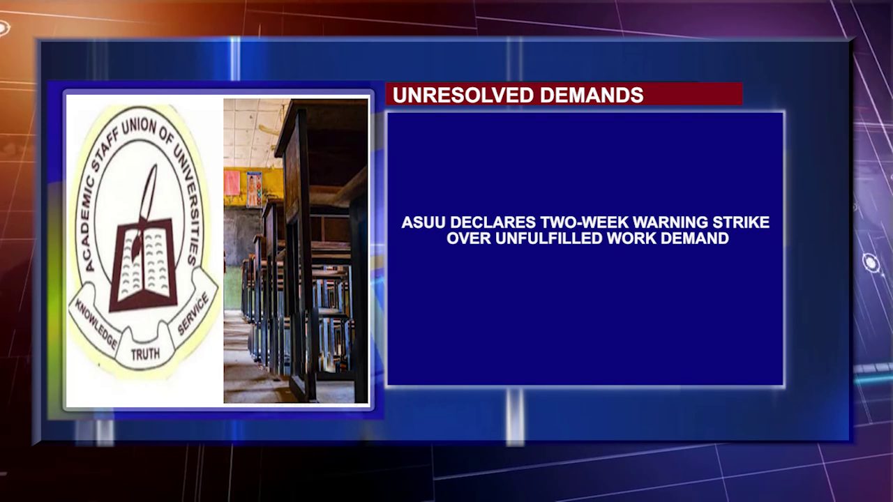 ASUU Declares Two-Week Warning Strike Over Unfulfilled Work Demand