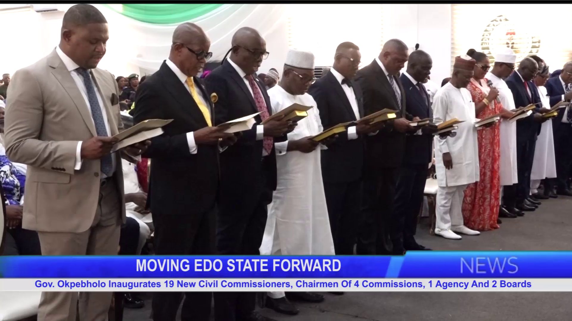 Gov. Okpebholo Inaugurates 19 New Civil Commissioners, Chairmen Of 4 Commissions, 1 Agency And 2 Boards