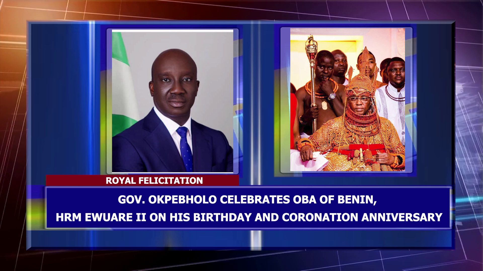 Gov. Okpebholo Celebrates Oba Of Benin, HRM Ewuare II On His Birthday And Coronation Anniversary