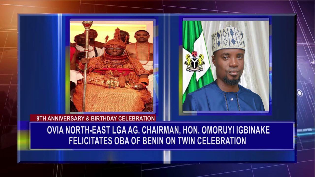 Ovia North-East LGA Ag. Chairman, Hon. Omoruyi Igbinake Felicitates Oba Of Benin On Twin Celebration