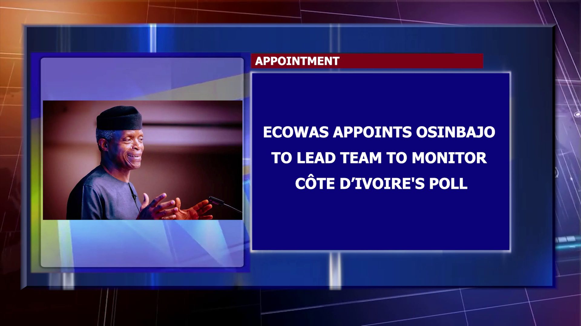 ECOWAS Appoints Osinbajo To Lead Team To Monitor Côte D’ivoire’s Poll